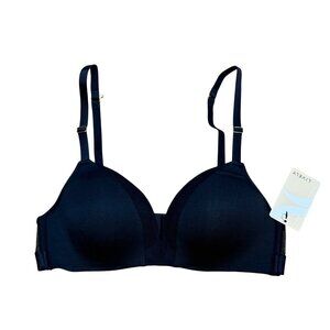 Lively Bra Mesh Plunge 45577 Jet Black Bra 34B NWT